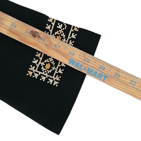 Abyaa Black Embroidered Abaya Dress Made in Jordan Modest Ramadan Eid Kaftan SzS - Picture 15 of 15